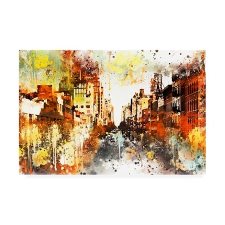 Philippe Hugonnard 'NYC Watercolor Collection - Urban Street' Canvas Art,16x24